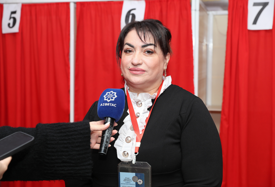 35 saylı Xətai üçüncü seçki dairəsinin 9 saylı məntəqəsinin sədri: Səsvermə üçün bütün lazımi şərait yaradılıb