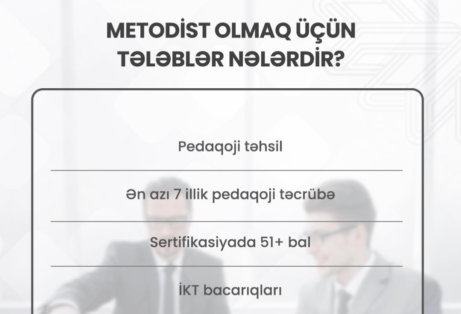 “Müasir metodist” müsabiqəsinə qeydiyyat davam edir