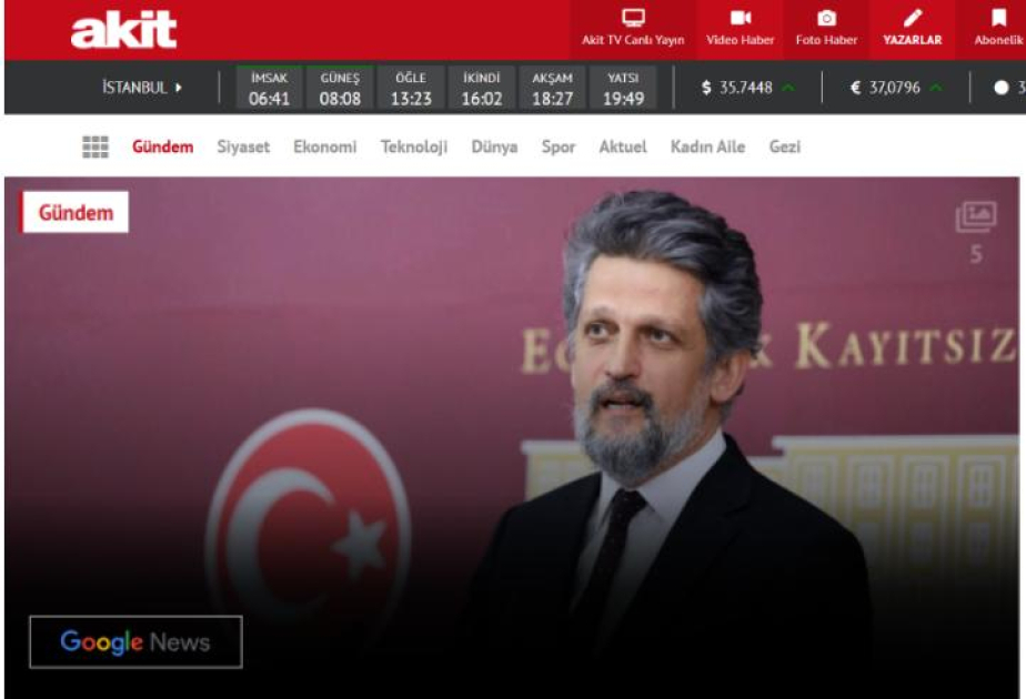 Türkiyə mediası erməniəsilli sabiq deputatın Azərbaycan əleyhinə bəyanatlarını tənqid edib