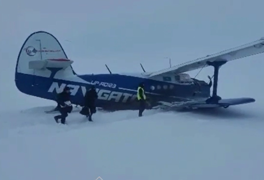 AN-2飞机在哈萨克斯坦硬着陆
