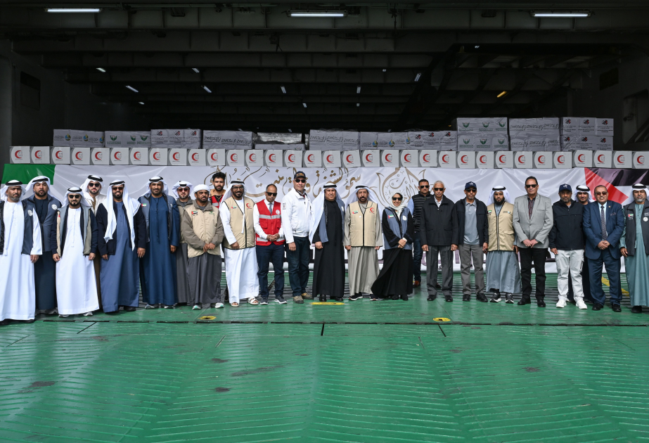6th UAE aid ship arrives at Al Arish Port with relief for Gaza