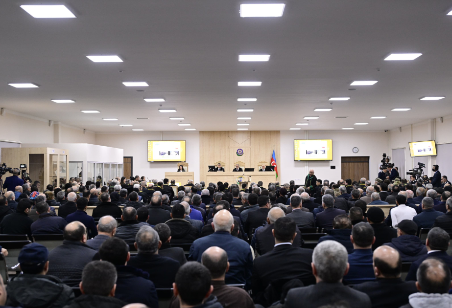 مواصلة جلسة النظر العلنية لمحاكمة المتهمين بالعديد من الجرائم الحربية والعدوانية والإرهابية ضد أذربيجان دولة وشعبا جراء احتلال أرمينيا – صور