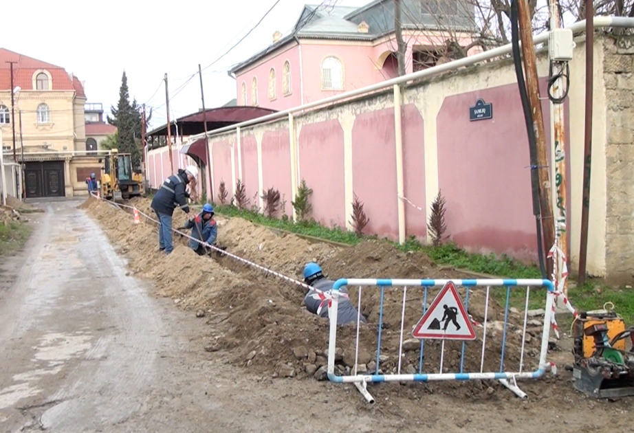 Bakının bir sıra ərazisində su və kanalizasiya xətləri dəyişdirilib