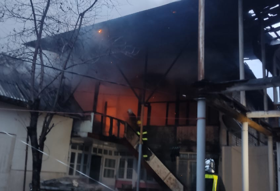 Şəkidə fərdi yaşayış evində yanğın baş verib