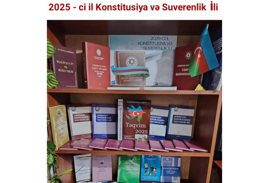 Yasamal rayon kitabxanasında “Konstitusiya və Suverenlik İli” ilə əlaqədar stend və kitab sərgiləri hazırlanıb