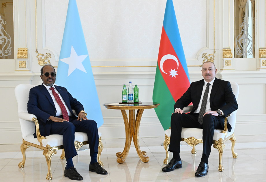 President of Azerbaijan Ilham Aliyev held one-on-one meeting with President of Somalia Hassan Sheikh Mohamud VIDEO