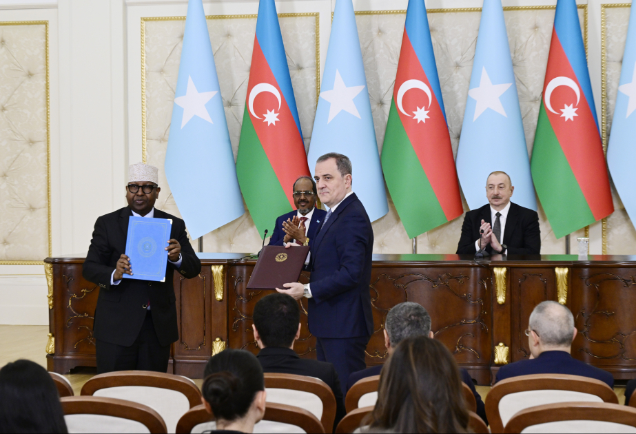 Ceremony held to exchange documents signed between Azerbaijan and Somalia VIDEO