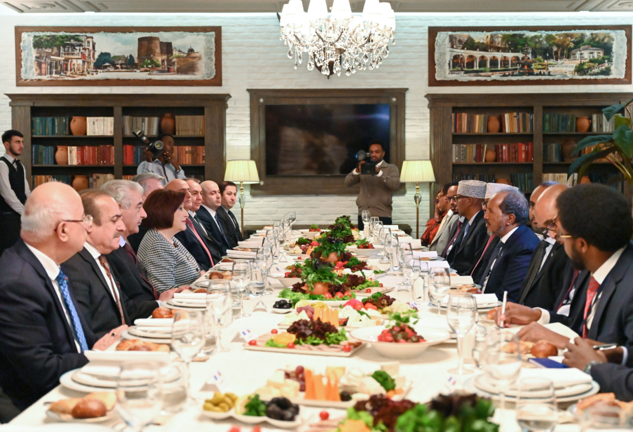 Aserbaidschanischen Parlamentssprecherin und Somalias Präsident treffen sich zum Arbeitsessen
