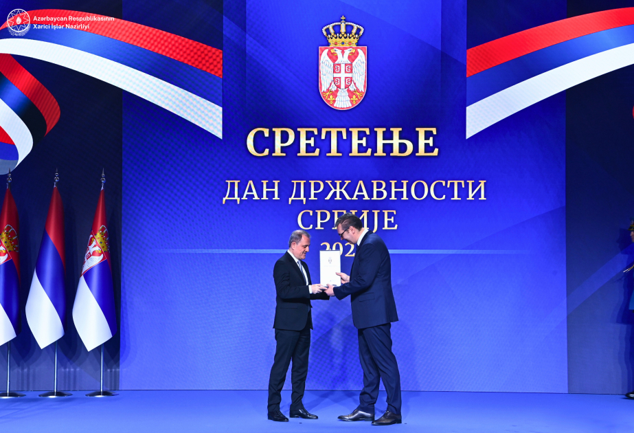 Ceyhun Bayramov Serbiyanın Dövlətçilik Günü münasibətilə təşkil olunmuş qəbulda iştirak edib
