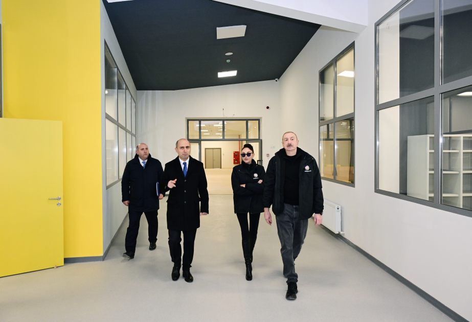 President Ilham Aliyev reviewed ongoing construction of Aghdam city secondary school No.1 VIDEO