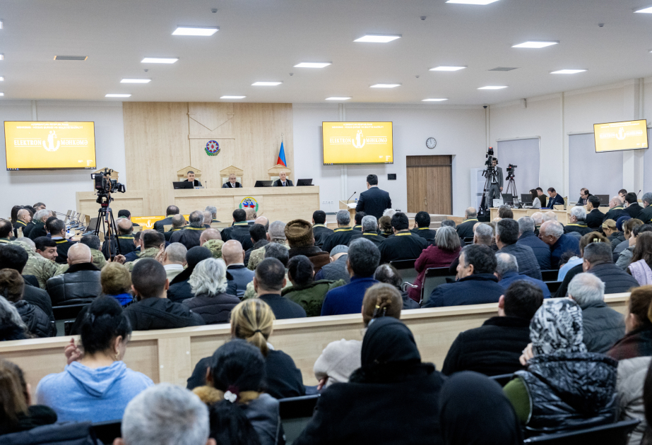 Azərbaycan xalqına qarşı çoxsaylı cinayətlərin törədilməsində təqsirləndirilən şəxslərin ittiham aktının nəticəvi hissəsinin elanı başa çatıb VİDEO