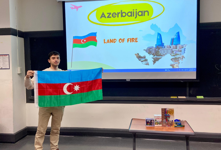 BANM tələbəsi Şimali Karolina Universitetində Azərbaycanla bağlı təqdimat hazırlayıb