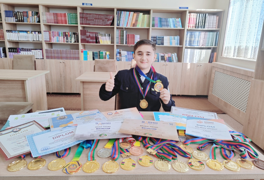 Azərbaycanda 25 qızıl medalın sahibi olan VI sinif şagirdi beynəlxalq olimpiadalara hazırlaşır