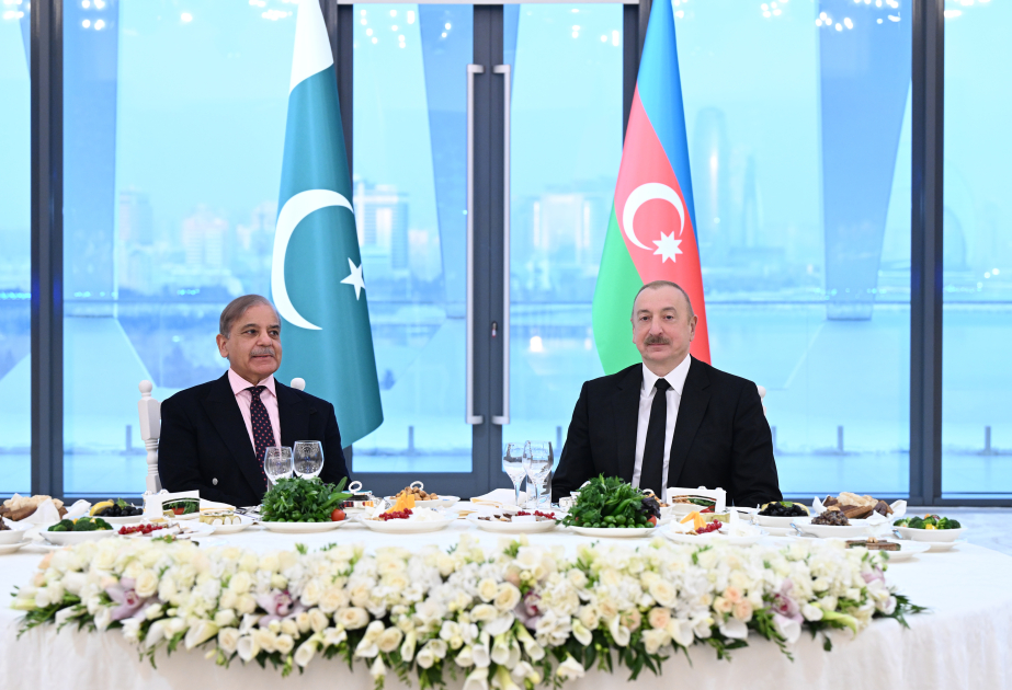 State banquet on behalf of President Ilham Aliyev hosted in honor of Pakistan’s Prime Minister VIDEO