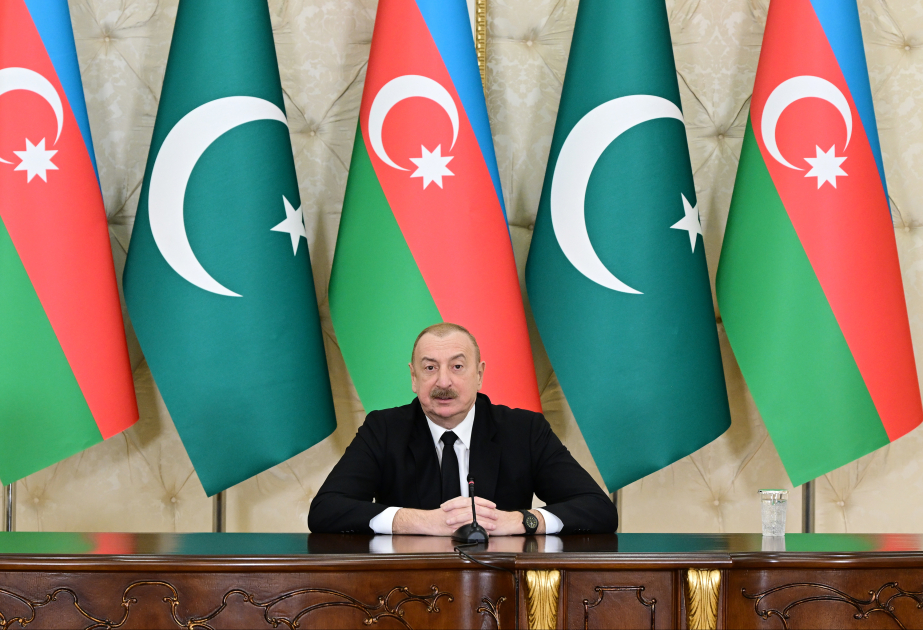 Prezident İlham Əliyev: Beynəlxalq münasibətlərin bütün məsələlərində Pakistanla bir-birimizə dəstəyi davam etdirəcəyik