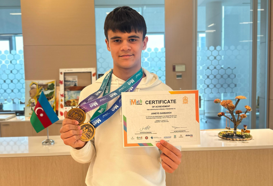 ADA Məktəbinin şagirdi Beynəlxalq Riyaziyyat Yarışmasının Qlobal Mərhələsində qızıl medal qazanıb