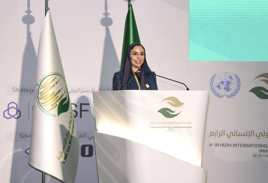 Vizepräsidentin der Heydar-Aliyev-Stiftung Leyla Aliyeva nimmt am 4. Internationalen Humanitären Forum in Riad teil