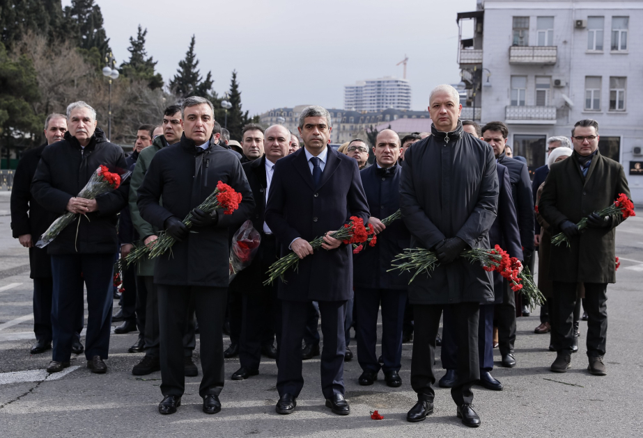Əmək və Əhalinin Sosial Müdafiəsi Nazirliyinin kollektivi Xocalı soyqırımı qurbanlarının xatirəsini yad edib