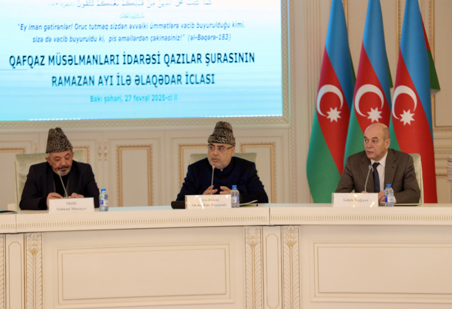 Ramazan ayının başlanması münasibətilə Qazılar Şurasının toplantısı keçirilib