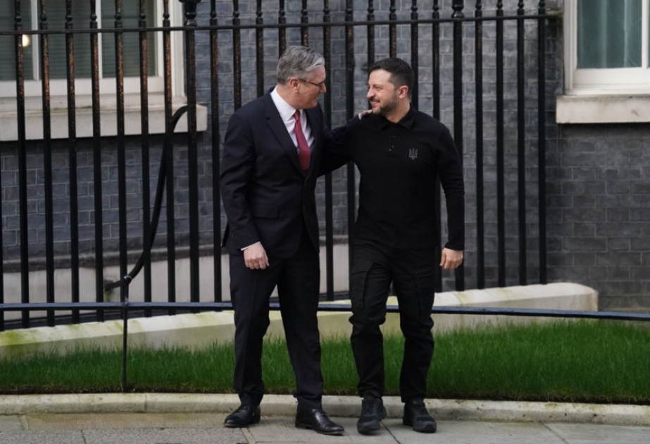 Britaniyanın Baş naziri Volodimir Zelenski ilə görüşüb