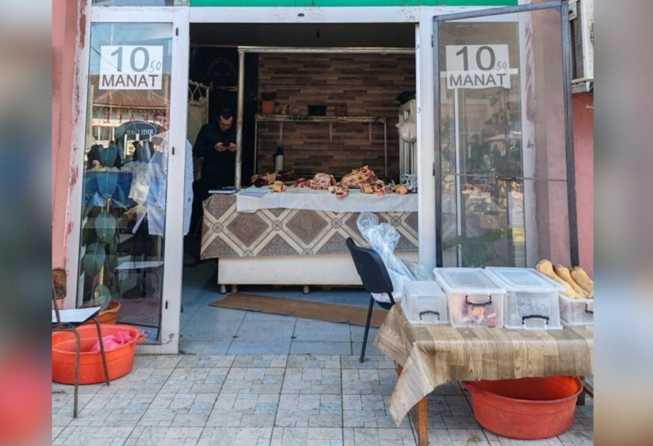 Gəncədə ət satışı məntəqəsində nöqsanlar aşkarlanıb