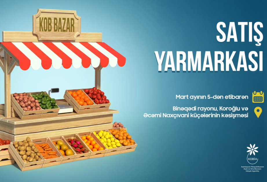 Bakıda “KOB bazar” satış yarmarkası başlayır
