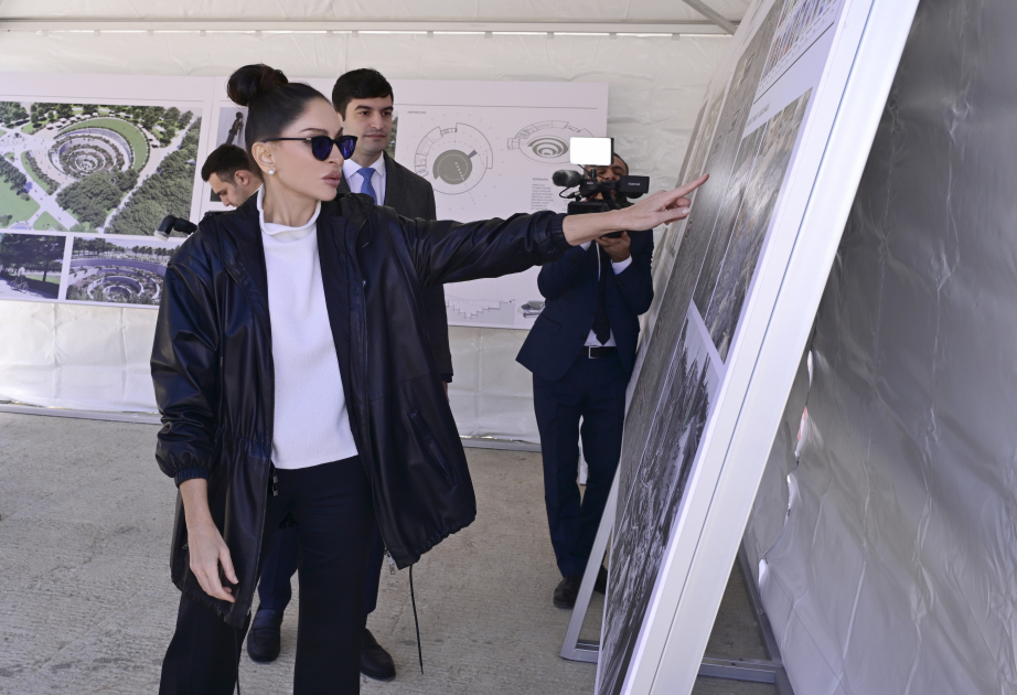 First Vice-President Mehriban Aliyeva reviewed Ganja Memorial Complex project VIDEO