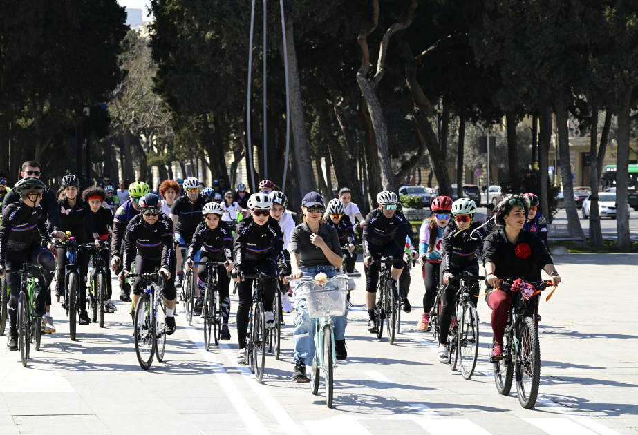 Cycling marathon held in Baku on International Women’s Day