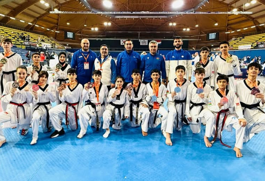 Azerbaijani taekwondo fighters shine at 52nd Dutch Open, winning 16 medals