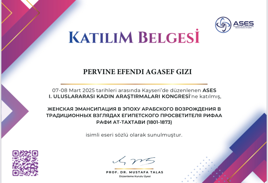 Şərqşünas-alim Türkiyədə keçirilən beynəlxalq konfransda məruzə edib