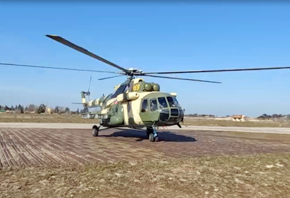 Azerbaijan Air Force’s helicopter units conduct training flights