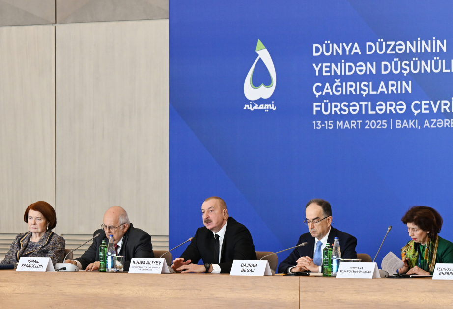 President Ilham Aliyev spoke at Global Baku Forum about corrupt politicians supporting Armenian diaspora VIDEO