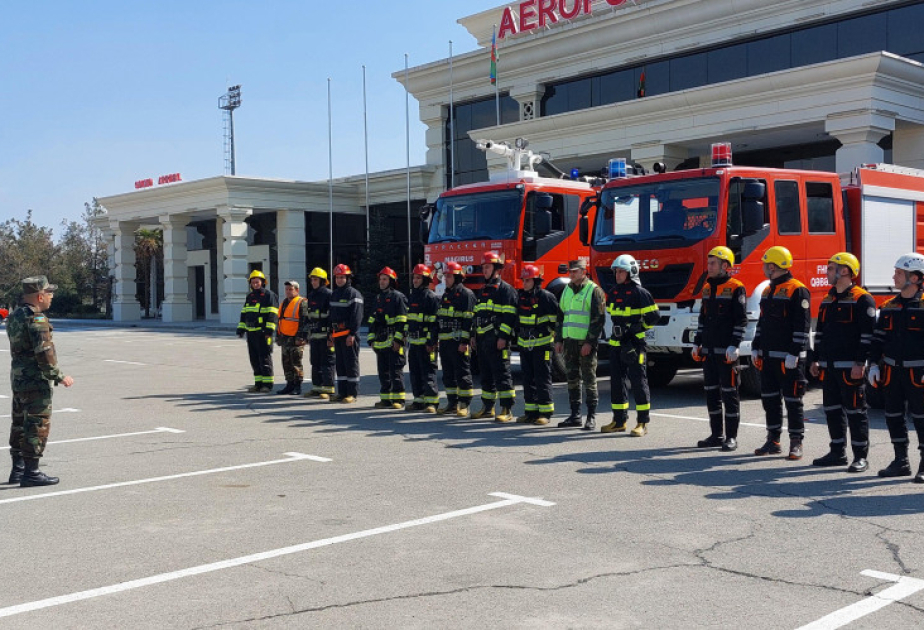 FHN Qəbələ Beynəlxalq Aeroportunda təlim keçirib