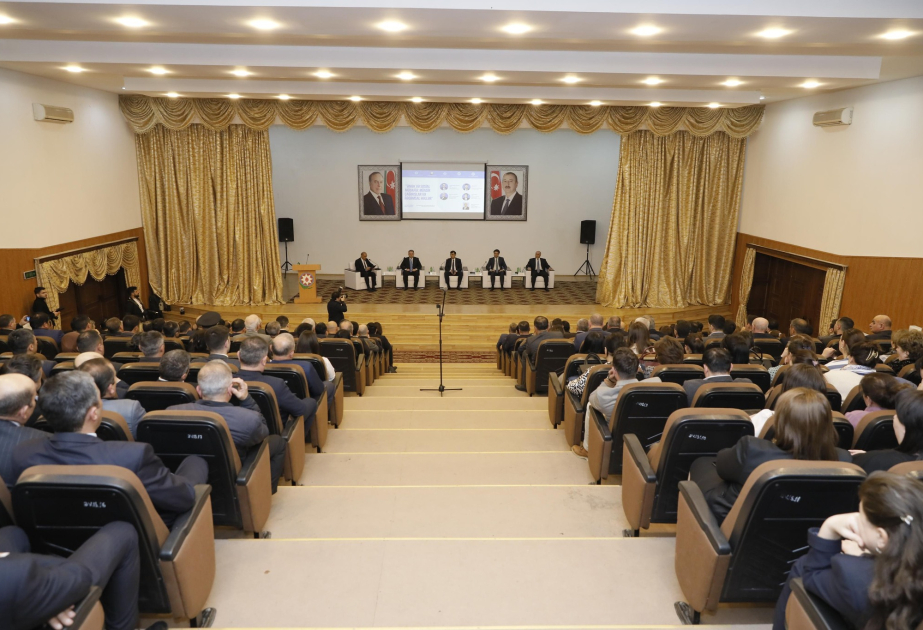 Oğuzda “Əmək və sosial müdafiə: müasir çağırışlar və rəqəmsal həllər” mövzusunda konfrans keçirilib
