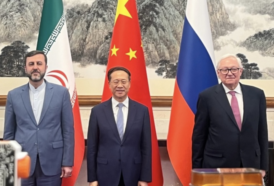 China, Russia and Iran call for end to US sanctions on Iran and the restart of nuclear talks