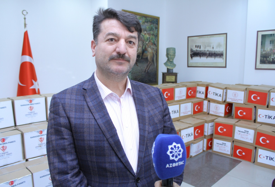 TİKA-nın nümayəndəsi: Ramazan ayında Azərbaycanda 1900 ailəyə ərzaq yardımı paylanılıb