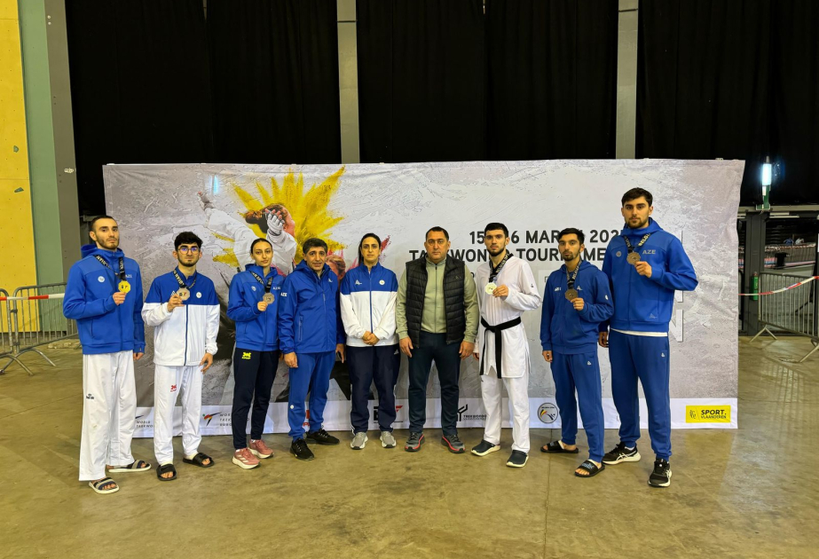 Азербайджанские таэквондисты завоевали 6 медалей турнира Belgian Open