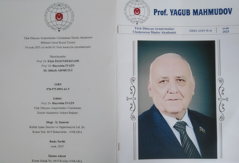 L’Académie internationale publie un livre consacré à Yagoub Mahmoudov