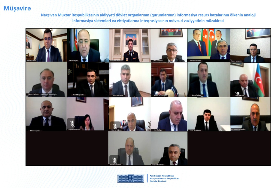 Müşavirə: Artıq ölkədə formalaşdırılmış informasiya sistemi Naxçıvanda müəyyən istiqamətlərdə tətbiq edilir