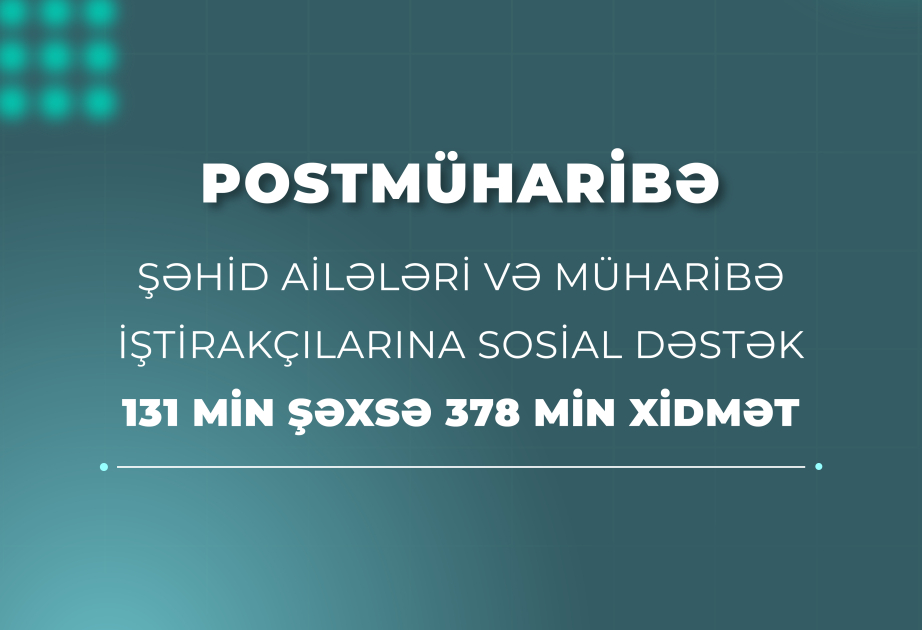 Sosial dəstək paketi şəhid ailələri üzvləri və müharibə iştirakçıları olan 131 min şəxsi əhatə edib