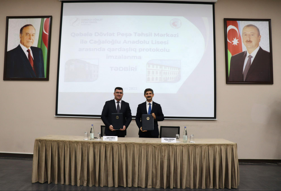 Qəbələ Dövlət Peşə Təhsil Mərkəzi ilə Türkiyənin Cağaloğlu Anadolu Liseyi qardaşlaşıb