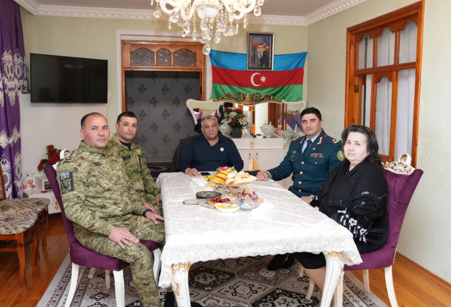 Novruz bayramı ərəfəsində şəhid ailələri ziyarət edilib