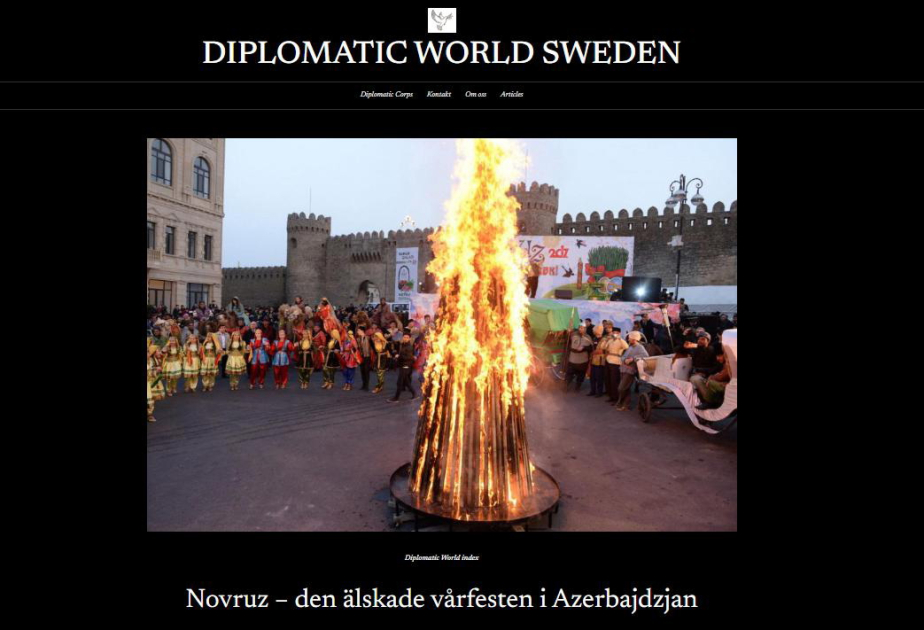 В шведском интернет-издании Diplomatic World Sweden опубликована статья о празднике Новруз