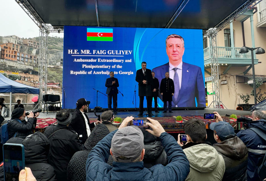 Tbilisinin mərkəzində Novruz şənliyi təşkil olunub