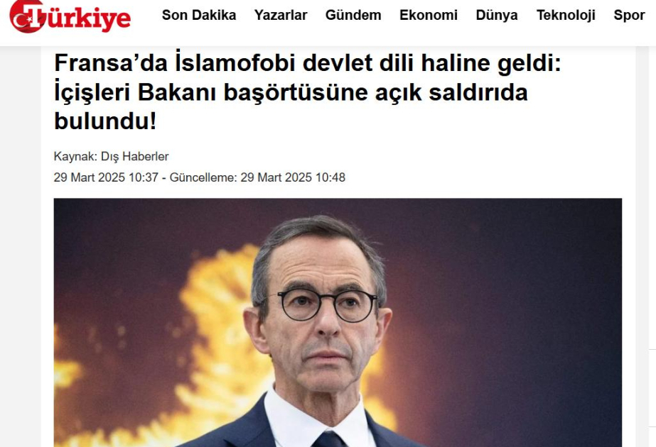 Газета Türkiye: Франция превратилась в исламофобское государство