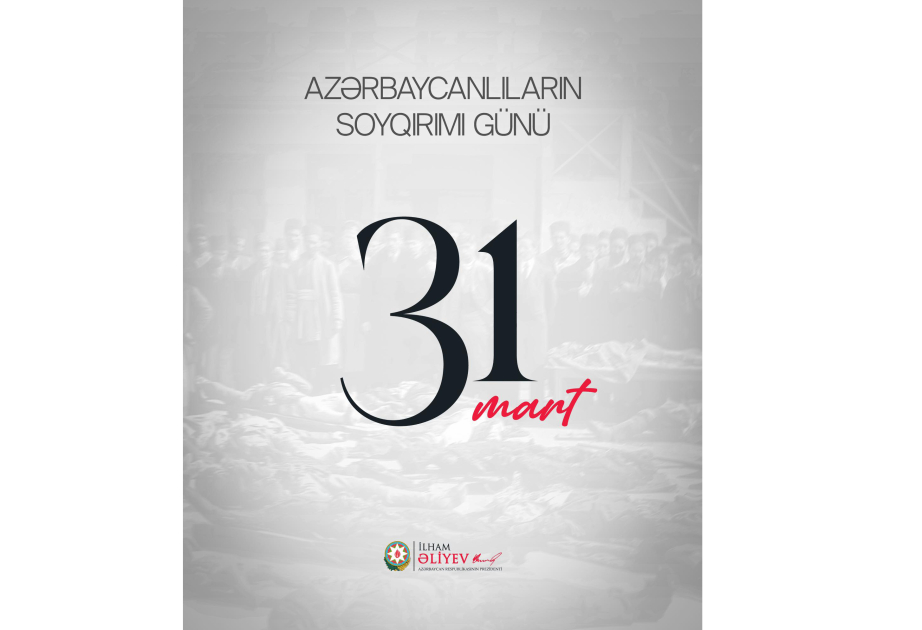 El Presidente Ilham Aliyev compartió una publicación sobre el 31 de marzo: Día del Genocidio de los Azerbaiyanos