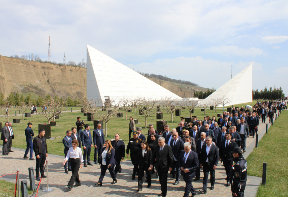 Quba Soyqırımı Memorial Kompleksi ziyarət olunur VİDEO