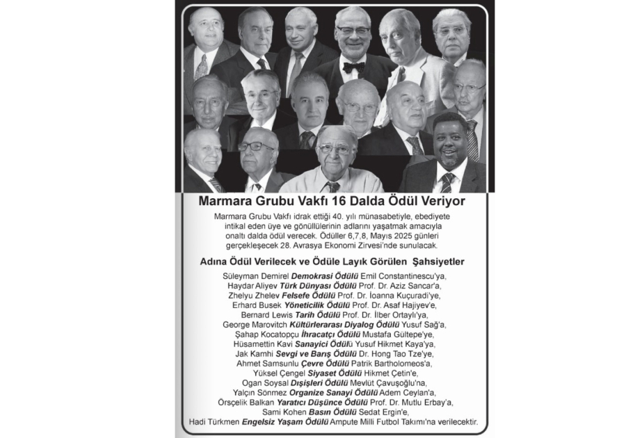 Marmara Group establishes Heydar Aliyev Memorial Award