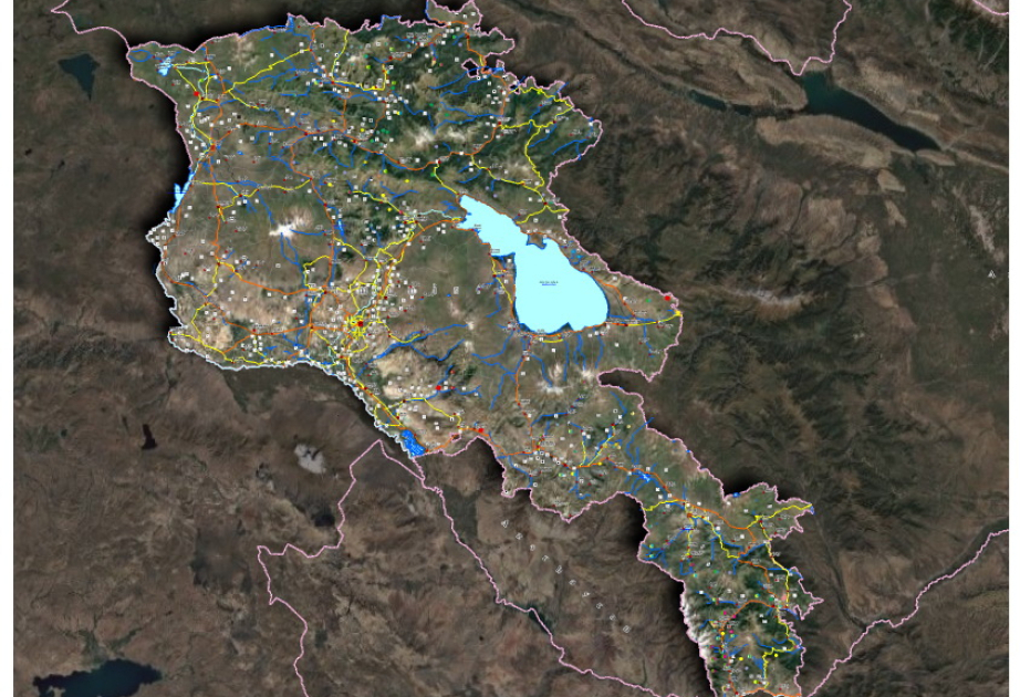 Environmental Protection First ha publicado en su página web un mapa digital de los impactos medioambientales de la actividad minera de Armenia
