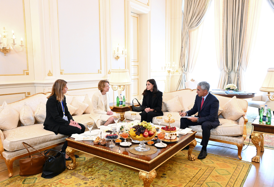 First Lady of Azerbaijan Mehriban Aliyeva met with First Lady of Germany Elke Büdenbender VIDEO